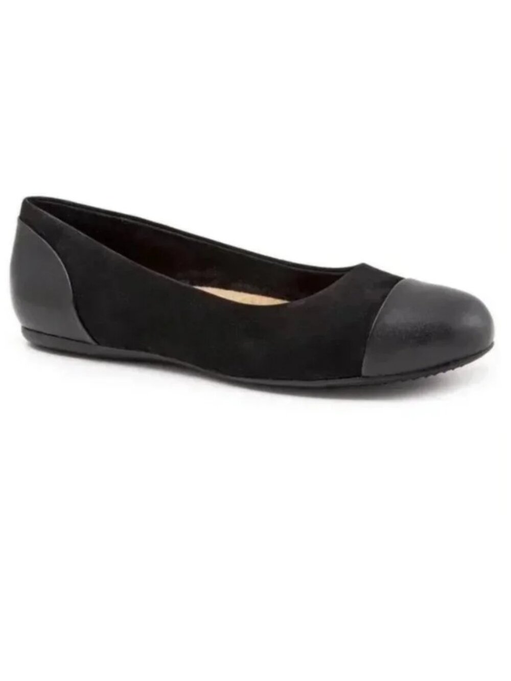 NEW SOFTWALK Leather Sonoma Cap Toe Slip On Ballet Ballerina Flat Nubuck 10M